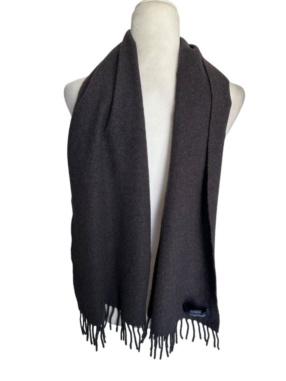 Brooks Brothers Baby Camel Hair Made in Italy Fringe Scarf Career Business